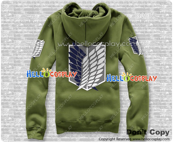 Attack On Titan Cosplay Shingeki No Kyojin Costume Scouting Legion Jacket  Zipper Hoodie