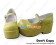 Sweet Lolita Wedge Shoes Milk Yellow Single Strap Hasp Round Buckle