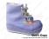 Princess Lolita Short Boots Purple White Three Bows Platform Sweet Lace