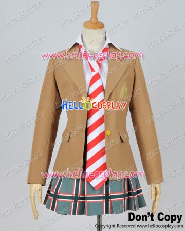 Coppelion Cosplay Ibara Naruse Stripe Tie Girl Uniform Costume