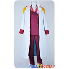 One Piece Cosplay Admiral Akainu Sakazuki Dark Red Uniform Costume