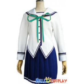 Da Capo Cosplay School Girl Uniform Green Ribbon