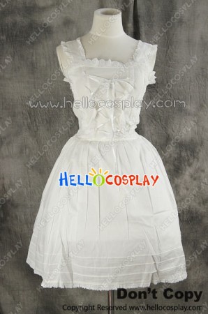 Gothic Lolita Cosplay White Sweet Summer Dress Costume