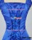 Southern Belle Satin Evening Gown Blue Ribbon Lolita Dress