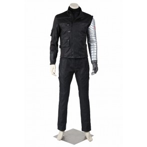 Captain America 3 Civil War Bucky Barnes Cosplay Costume Uniform