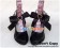 Matte Black Bow Strap Stiletto Princess Lolita Shoes