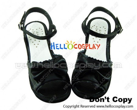 Black Bow Platform Princess Lolita Sandals