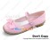 Pink Heart Shaped Ruffle Low Flat Princess Lolita Shoes