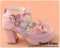 Pink Satin Lace Ruffle Chunky Sweet Lolita Shoes