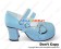 Blue Two Straps Ruffle Chunky Princess Lolita Shoes