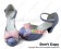 Light Violet Ankle Strap Lolita Shoes With Detachable Bow