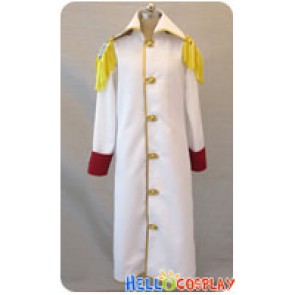 One Piece Cosplay Kizaru Borsalino Costume Admiral Sakazuki White Trench Coat