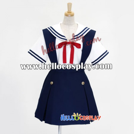 Clannad Cosplay School Girl Black Summer Uniform