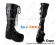 Punk Lolita Boots Black Lace Up Rivet Leg Straps Chunky Heel