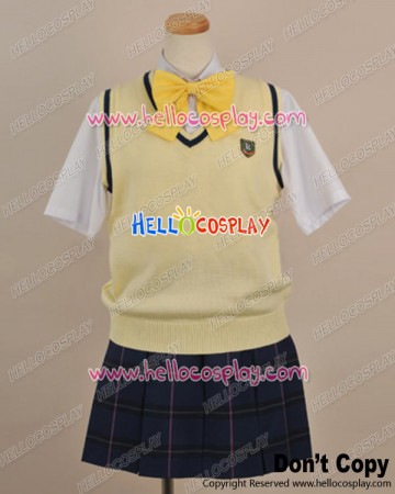 Tokimeki Memorial Girls Side 3rd Story Cosplay Miyo Ugajin Yellow Uniform Costume