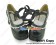 Black White Ruffle Satin Lace Up Chunky Sweet Lolita Shoes