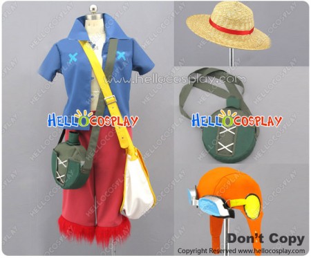 One Piece Strong World Cosplay Monkey D Luffy Costume Full Set