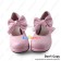 Sweet Lolita Shoes Pink Matte Chunky Charlotte Bow Strap Lace