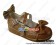 Brown PU Leather Ankle Strap Bow Wedge Lolita Shoes