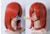 Orange Red 45cm Cosplay Straight Wig