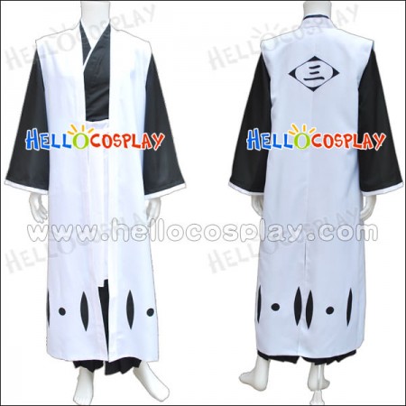 Bleach Ichimaru Gin Cosplay Captain of the 3rd Division Cloak