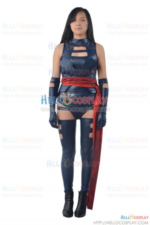 X Men Apocalypse Psylocke Cosplay Costume Jumpsuit Blue Ver