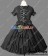 Gothic Lolita Punk Black Cotton Dress