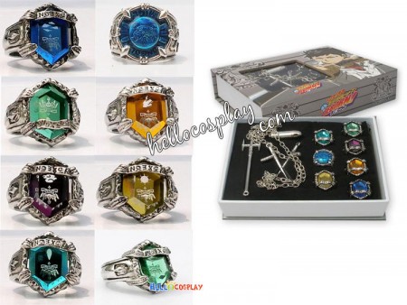 Katekyo Hitman Reborn Cosplay Chains Rings