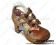Light Brown Three Bows Straps Chunky Princess Lolita Shoes