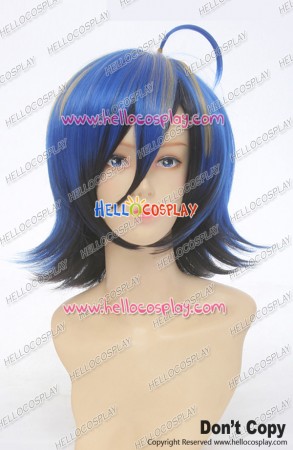 Yowamushi Pedal Cosplay Sangaku Manami Wig Black Blue Mix Golden