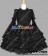 Gothic Lolita Punk Princess Sleeves Gorgeous Black Dress