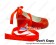 Red Long Ribbon Lace Chunky Princess Lolita Shoes