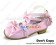 Matt Pink Ruffle Bows Straps Chunky Princess Lolita Shoes