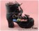Black Ruffle Wide Ankle Straps Chunky Sweet Lolita Shoes