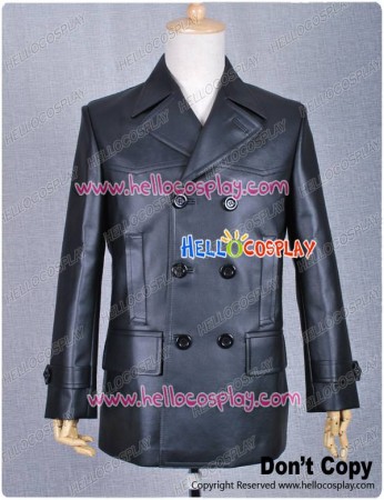 The 9th Doctor Costume Black Leather Jacket