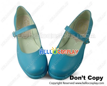 Dark Blue Daily Single Strap Platform Sweet Lolita Shoes