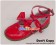 Mirror Red Bow Low Chunky Sweet Lolita Doll Shoes