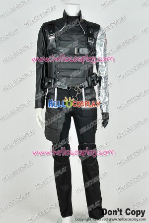 Captain America 2 The Winter Soldier Bucky Barnes Cosplay Costume