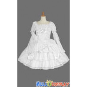 Gothic Lolita Punk Victorian Classic White Dress