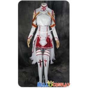 Sword Art Online Cosplay Asuna Yuuki White Uniform Dress Costume