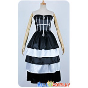One Piece Cosplay Perona Black White Dress Costume Without Hat