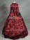 Victorian Lolita Marie Antoinette Brocade Gothic Lolita Dress Wine Floral