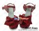 Matt Wine Red ViVi Detachable Bow Chunky Princess Lolita Shoes