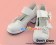 White Chunky Round Bow Princess Lolita Shoes With Ankle Strap