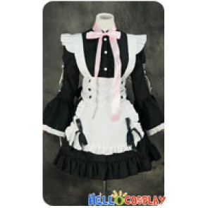 Maid Cosplay Black White Long Sleeves Dress Sweet Costume