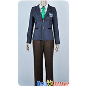 Free Iwatobi Swim Club Cosplay Haruka Nanase Makoto Tachibana Uniform Costume Green Tie