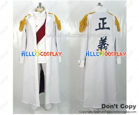 One Piece Warring States Buddha Cosplay Costume Shawl White Hat