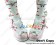 Pink White Bow Ruffle Lovely Chunky Princess Lolita Shoes
