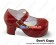 Mirror Wine Red Strap Square Buckle Chunky Princess Lolita Shoes
