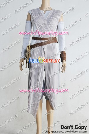 Star Wars The Force Awakens Rey Cosplay Costume Front